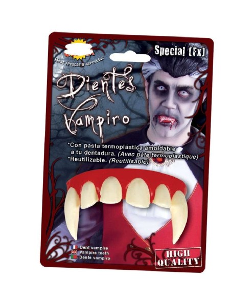 DIENTES VAMPIRO CON TERMOPLASTICA