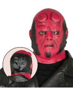 MASCARA DEMONIO ROJO LATEX HELLBOY