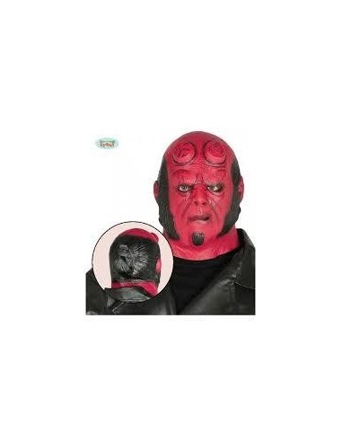 MASCARA DEMONIO ROJO LATEX HELLBOY