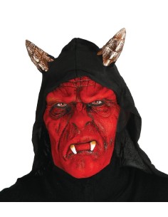 MEDIA CARETA DEMONIO LATEX CON CAPUCHA