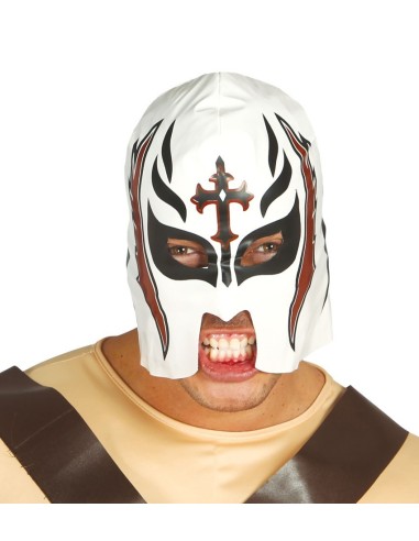 MASCARA LUCHA BLANCA - ROJA