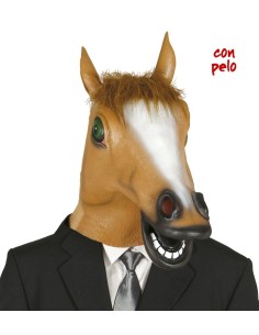 Careta mascara caballo con pelo vinilo