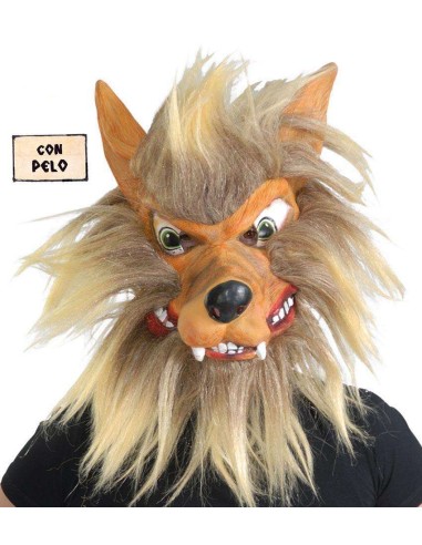 CARETA LOBO CON PELO