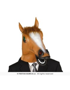 Careta mascara caballo con pelo vinilo 2