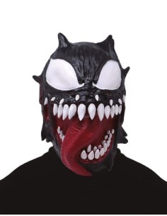 Mascara negra heroe latex