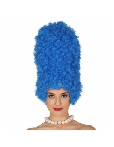 PELUCA MARGE DE RIZOS AZUL ALTA PARA MUJ