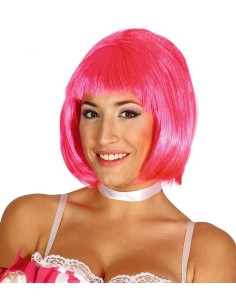 PELUCA ROSA CORTA