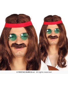 PELUCA HIPPIE CON BIGOTE 2