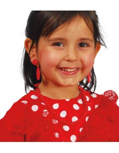 COLLAR PERLAS ROJAS INFANTILES