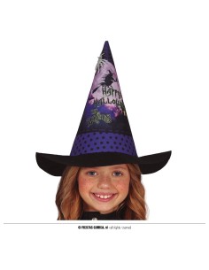 GORRO BRUJA AZUL, INFANTIL