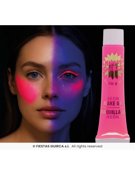MAQUILLAJE EN TUBO DE CREMA ROSA NEON - 