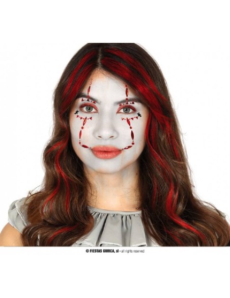 JOYAS FACIALES ADHESIVAS PAYASO