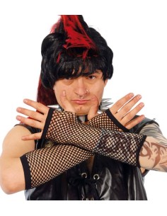 GUANTES MALLA NEGRO 20 CMS.