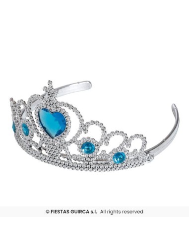 DIADEMA PRINCESA PIEDRAS AZULES