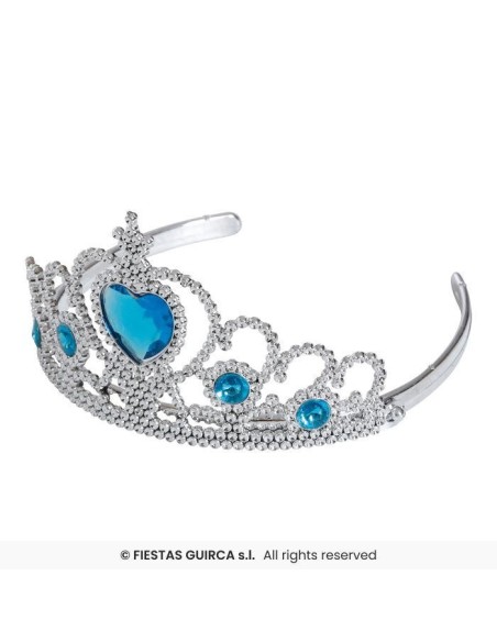 DIADEMA PRINCESA PIEDRAS AZULES