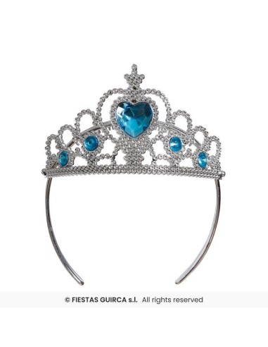 DIADEMA PRINCESA PIEDRAS AZULES