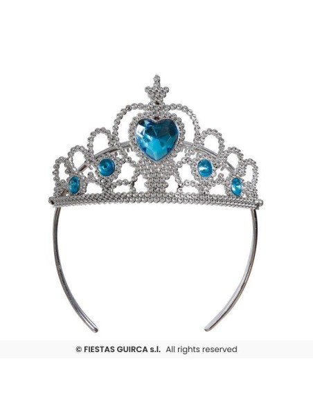 DIADEMA PRINCESA PIEDRAS AZULES
