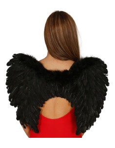 ALAS ANGEL PLUMAS NEGRAS 50 CM