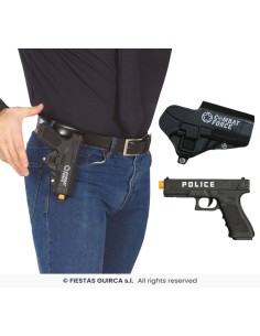 PISTOLA CON FUNDA, 20 CMS