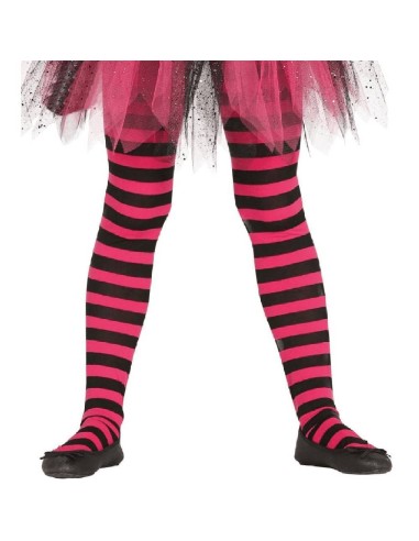 PANTYS RAYAS ROSAS Y NEGRAS 5-9 AÑOS