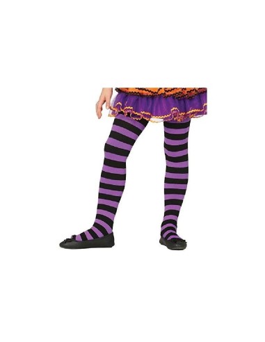 PANTY INFANTIL MORADO LILA CON RAYAS 5-9