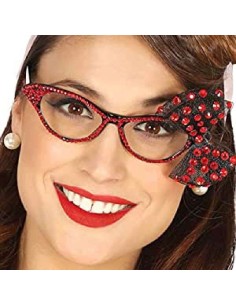 GAFAS AÑOS 50 CON LAZO ROJO