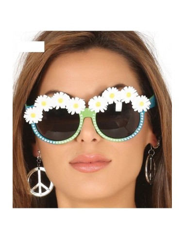 GAFAS VERDES CON MARGARITAS