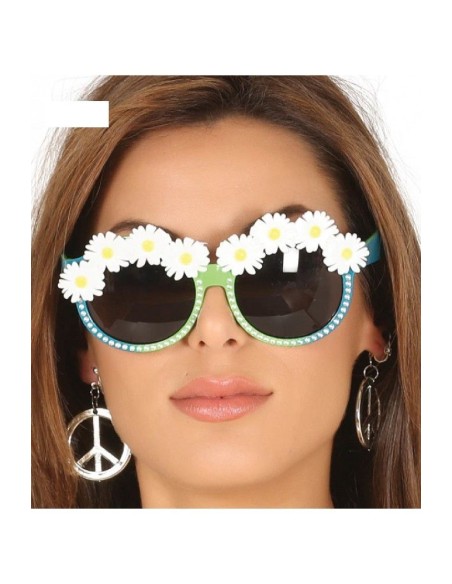 GAFAS VERDES CON MARGARITAS