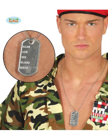 COLGANTE CHAPA DE IDENTIFICACION MILITAR