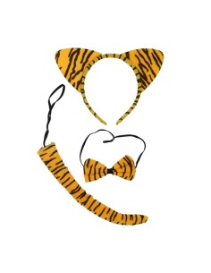 CONJUNTO SET TIGRE (DIADEMA CON OREJAS,C 2