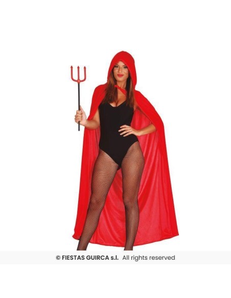 CAPA ROJA CON CAPUCHA TERCIOPELO 130 CMS