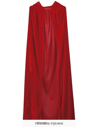 CAPA ROJA CON CAPUCHA TERCIOPELO 130 CMS