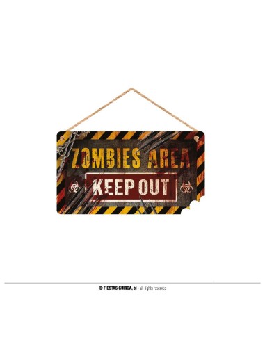 LETRERO `KEEP OUT`, 35X20 CMS. MADERA