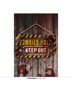LETRERO `KEEP OUT`, 35X20 CMS. MADERA 2