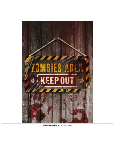LETRERO `KEEP OUT`, 35X20 CMS. MADERA