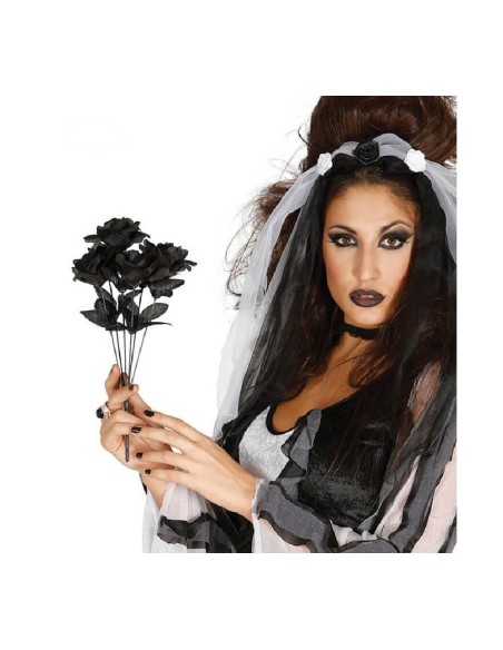 RAMO ROSAS NEGRAS 35 CMS.