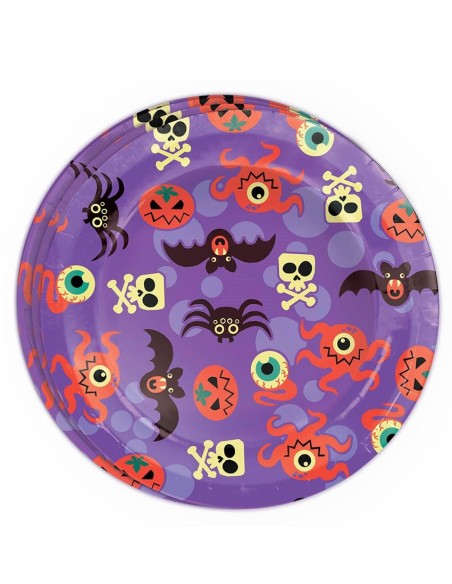 BOLSA 8 PLATOS 23 CMS HALOWEEN LILA