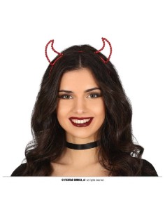 DIADEMA ROJA DEMONIO PIEDRAS PRECIOSAS
