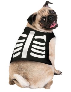 DISFRAZ ESQUELETO HUESOS PARA MASCOTA T.