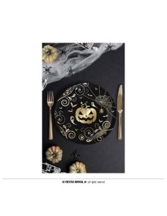 PAQUETE 6 PLATOS CALABAZA ORO 23 CM 2