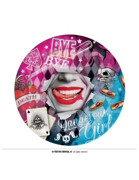 PAQUETE 6 PLATOS DANGEROUS HARLEY QUINN 