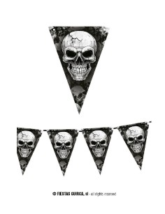 GALLARDETE CALAVERAS 300 CMS GUIRNALDA 2