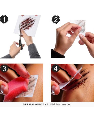 TATUAJES ADHESIVOS HERIDAS MORDISCO