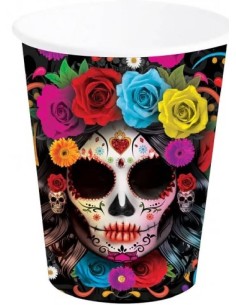 PACK DE 6 VASOS DE CATRINA DE HALLOWEEN 2