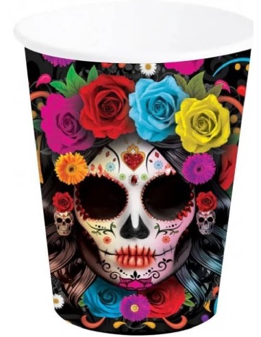 PACK DE 6 VASOS DE CATRINA DE HALLOWEEN