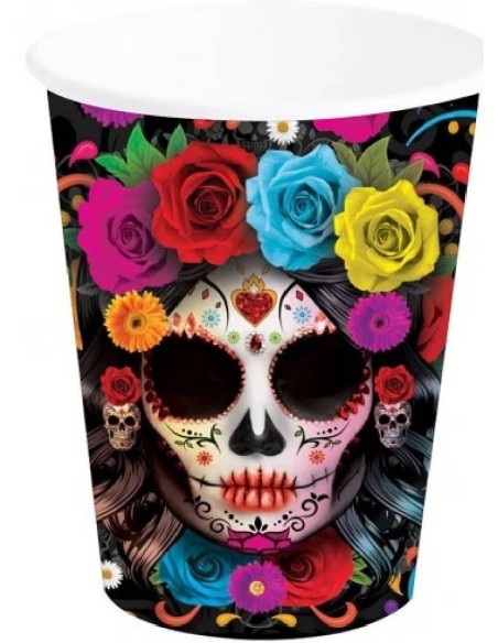 PACK DE 6 VASOS DE CATRINA DE HALLOWEEN