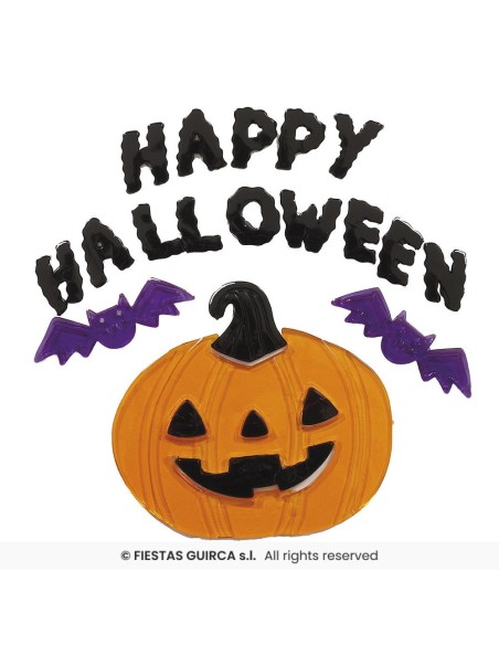 Decoracion gel "happy   halloween" 20x25