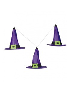 GUIRNALDA 150 CMS DE 3 GORROS BRUJA CON 