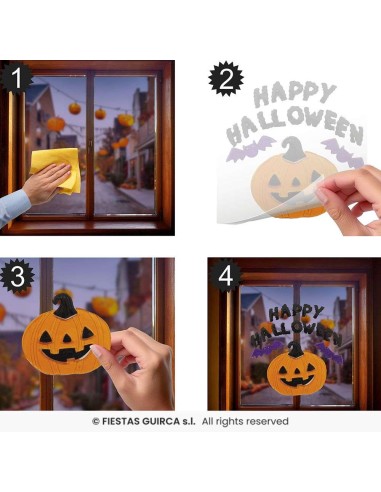 Decoracion gel "happy   halloween" 20x25
