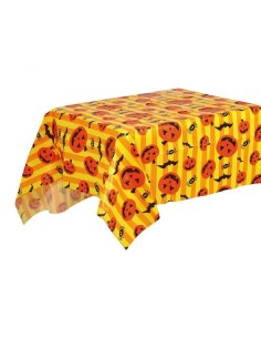 MANTEL HALLOWEEN AMARILLO/NARANJA 130 X 